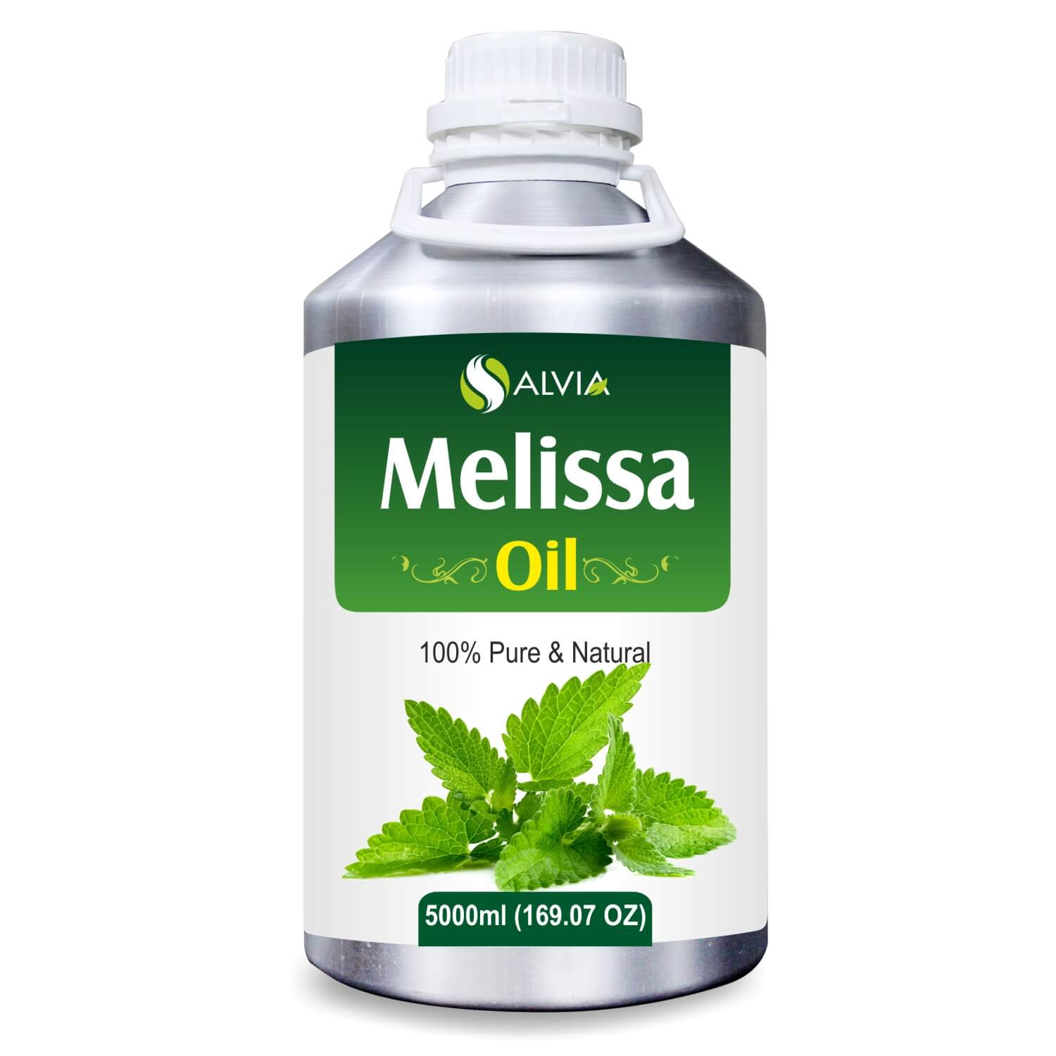 Salvia Natural Essential Oils 5000ml Melissa Oil (Melissa-Officinalis) Pure Essential Oil Moisturizes & Cleanses Skin, Lightens Skin, Soothes Skin Conditions, HairCare Properties, Aromatherapy
